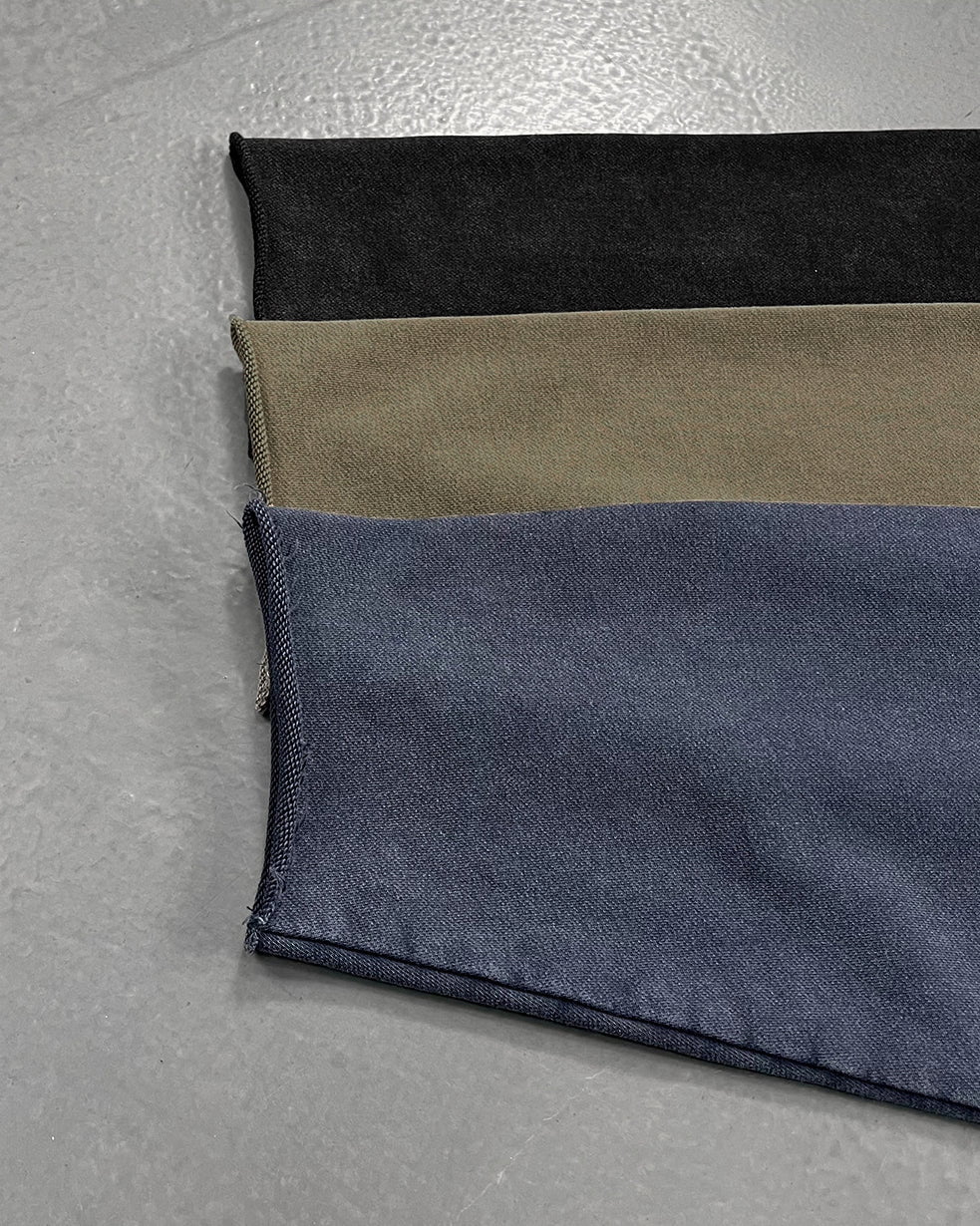 Washed Split-Panel Frayed Hoodie
