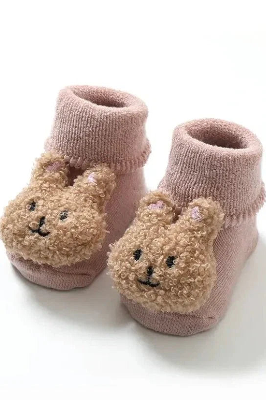 Boucle Teddy Slipper Socks For Little Feet