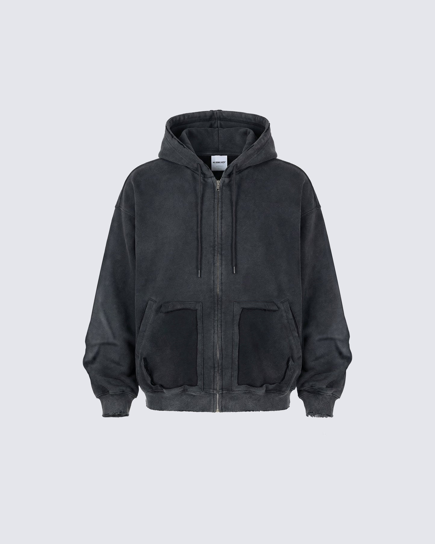 Vintage Washed Fleece Zip Hoodie