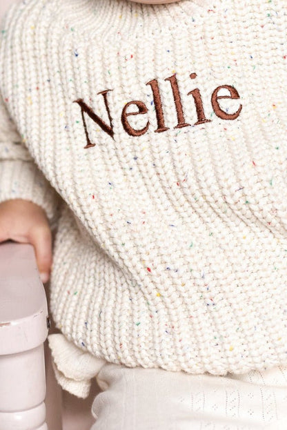 COZY Rainbow Speckle Chunky Sweater | Natural