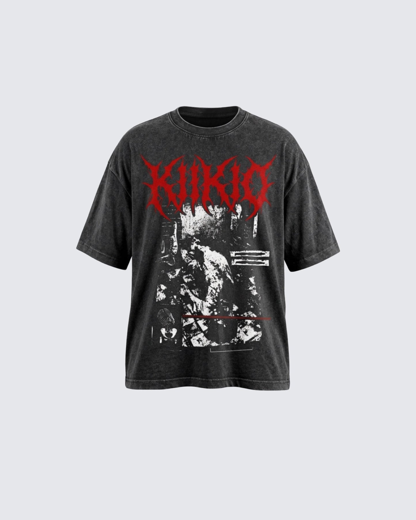 Vintage Washed Graphic Print Oversized T-Shirt