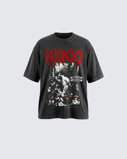 Vintage Washed Graphic Print Oversized T-Shirt