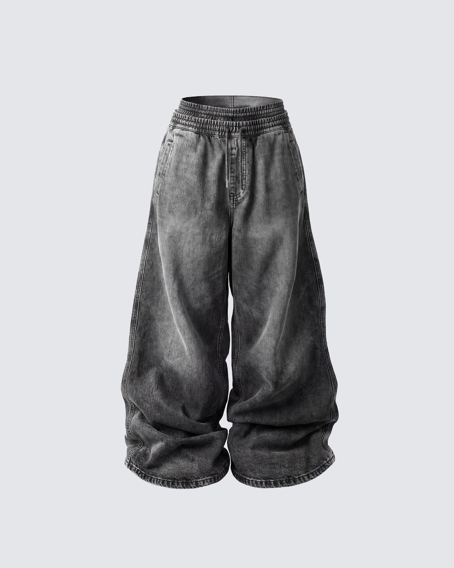 KIIKIO-Double-Ended Washed Loose-Fit SweatPants
