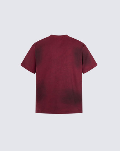 Retro-Style Washed Print Casual Short-Sleeved T-Shirt