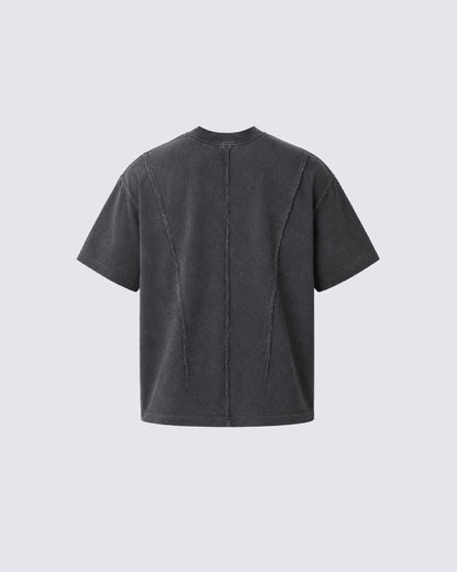 Vintage Distressed Wash Graphic Stitch T-Shirt