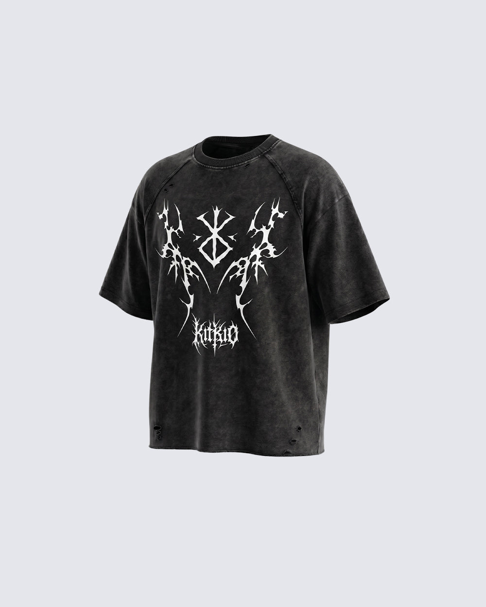 Vintage Bleach Washed Tribal Print T-shirt