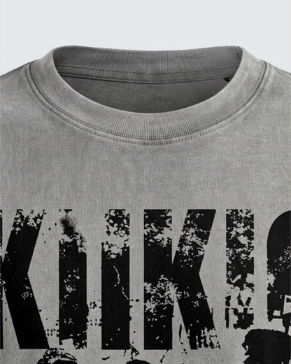 Vintage Washed KIIKIO Graphic Oversized T-Shirt