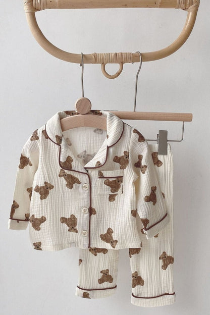 Cozy Bear Pyjamas - PJ Set 100% Cotton