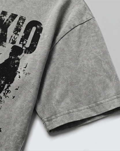 Vintage Washed KIIKIO Graphic Oversized T-Shirt
