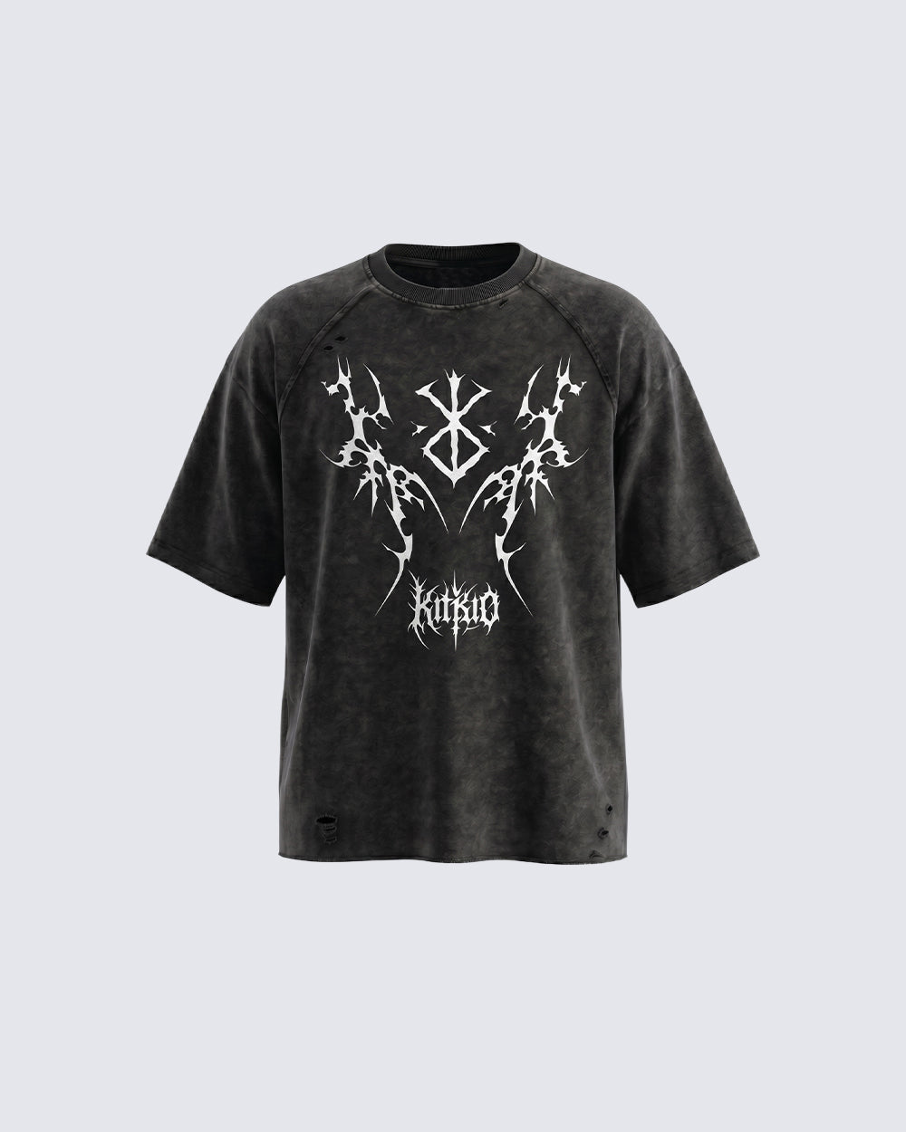 Vintage Bleach Washed Tribal Print T-shirt