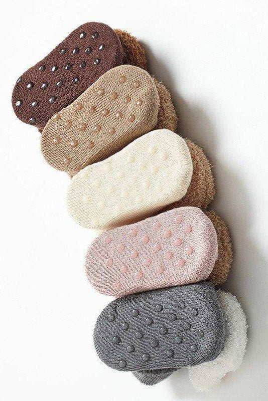 Boucle Teddy Slipper Socks For Little Feet