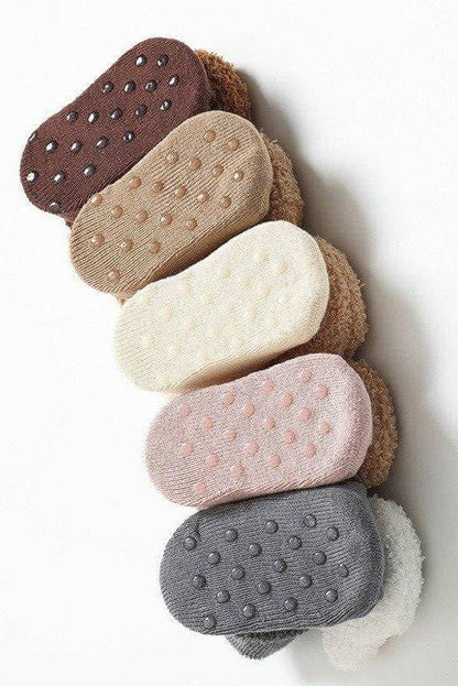 Boucle Teddy Slipper Socks For Little Feet