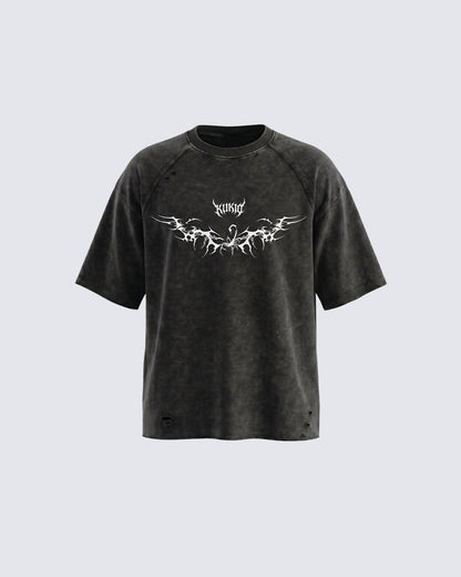 Vintage Bleach Washed Tribal Wing T-shirt
