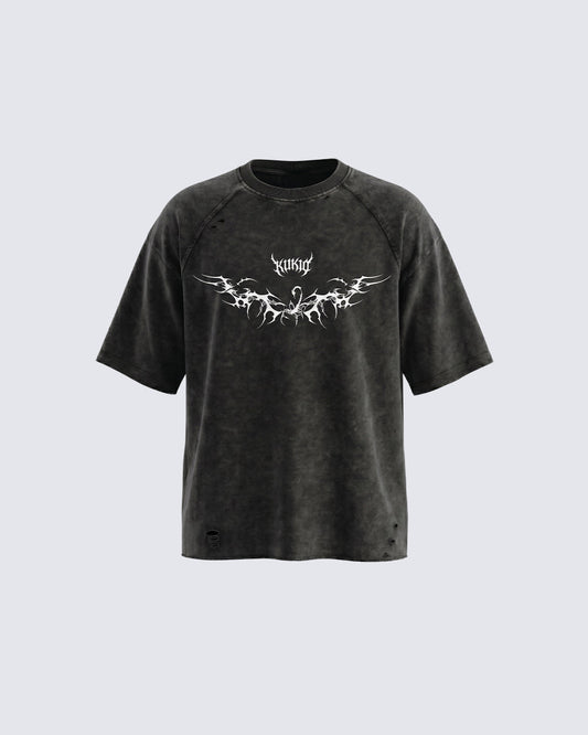 Vintage Bleach Washed Tribal Wing T-shirt