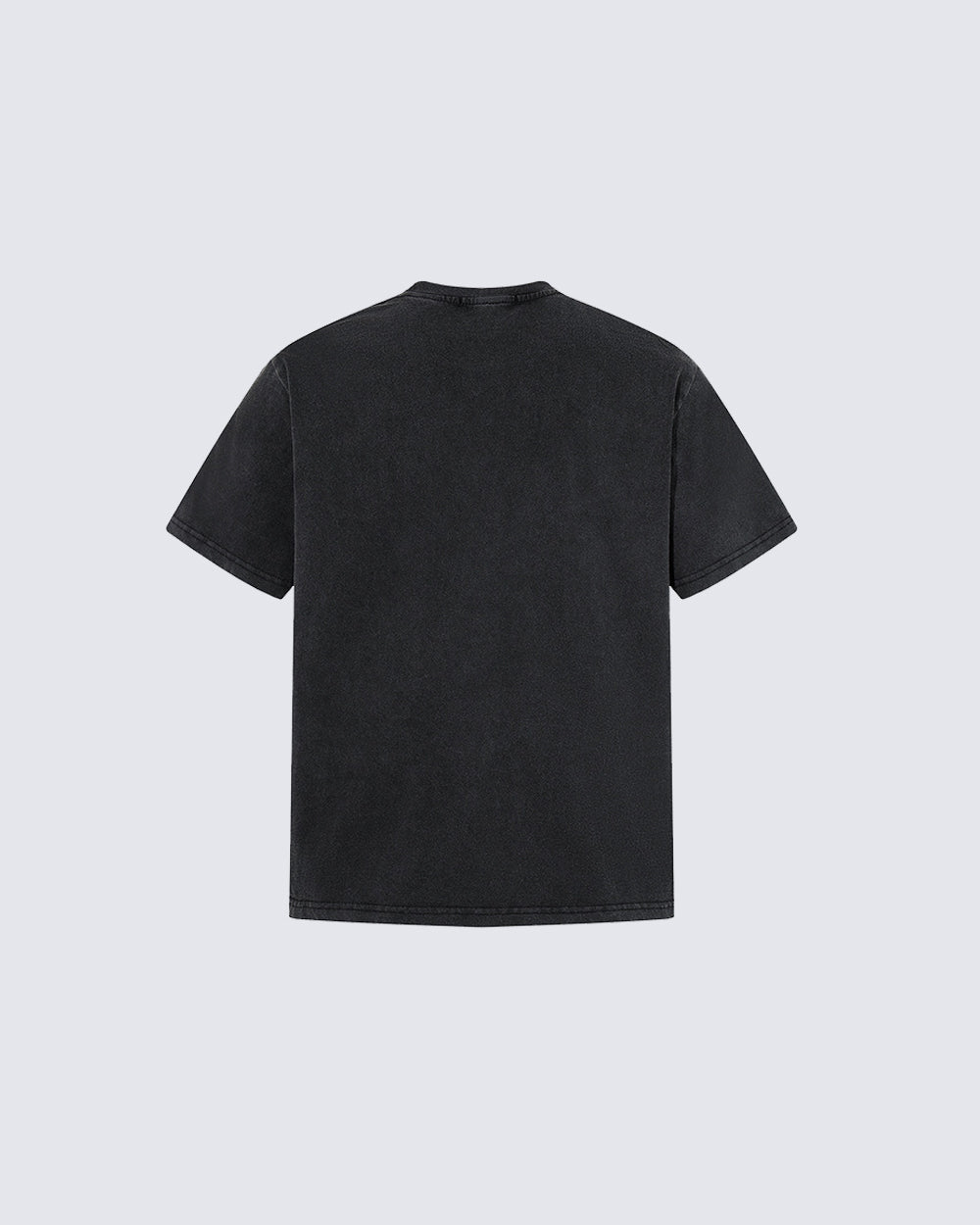 Retro-Style Washed Print Casual Short-Sleeved T-Shirt