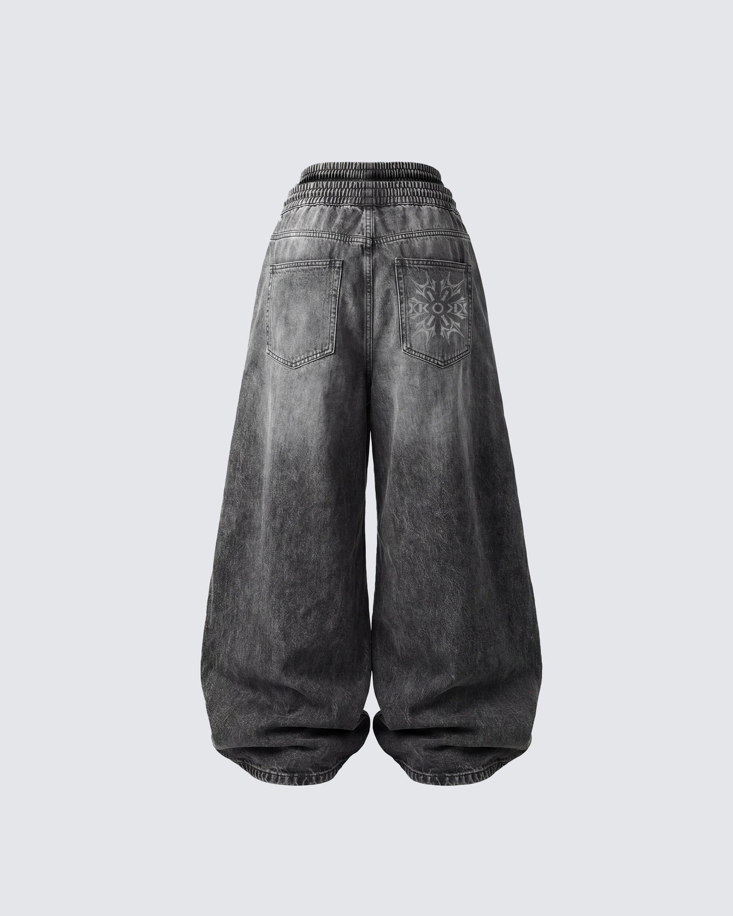 KIIKIO-Double-Ended Washed Loose-Fit SweatPants