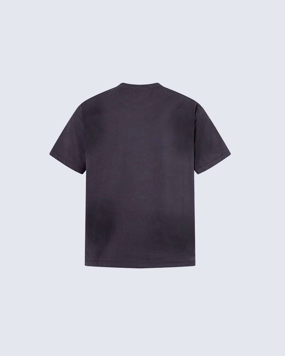 Retro-Style Washed Print Casual Short-Sleeved T-Shirt