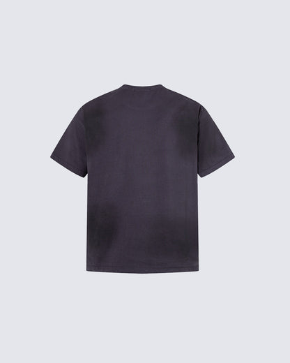 Retro-Style Washed Print Casual Short-Sleeved T-Shirt