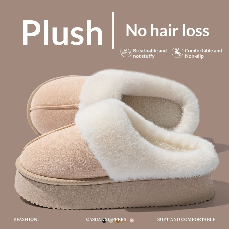 Indoor Warm Anti-slip Thick Sole Deodorant Couple Cotton Slippers
