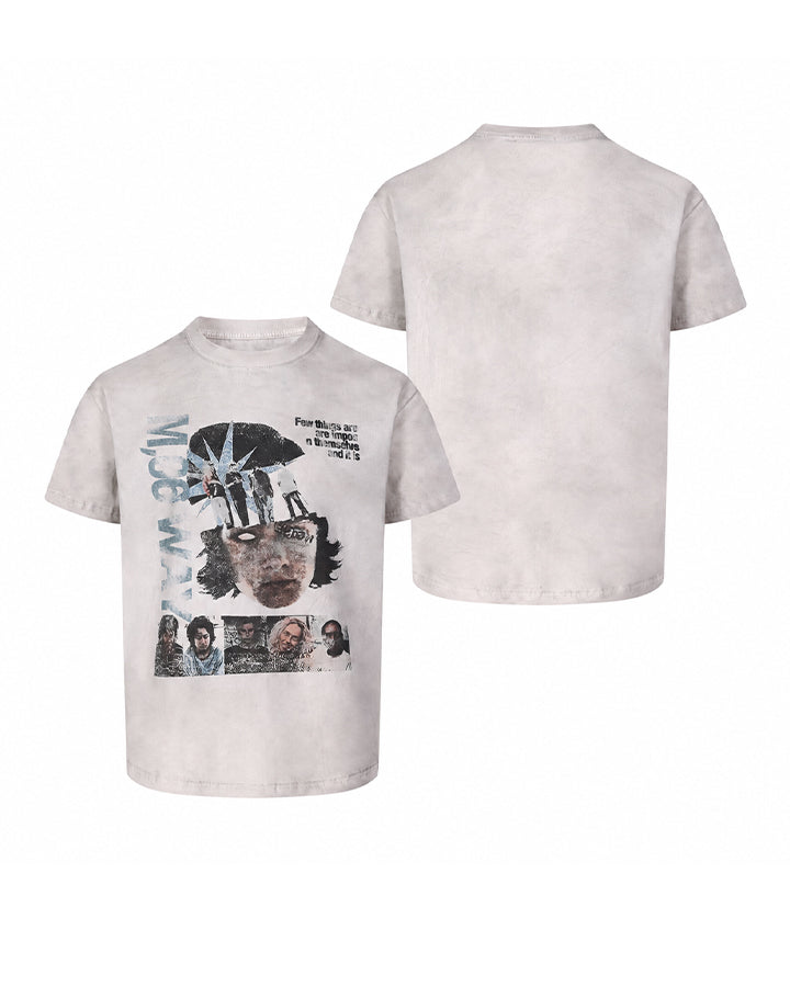 Wasteland Washed Dirty-Dyed T-Shirt New