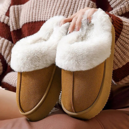 Indoor Warm Anti-slip Thick Sole Deodorant Couple Cotton Slippers