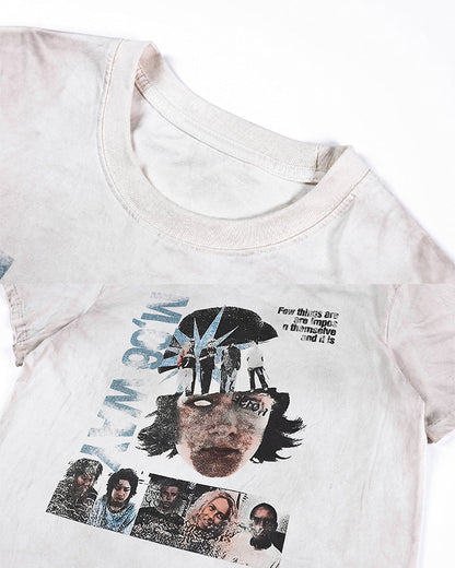 Wasteland Washed Dirty-Dyed T-Shirt New