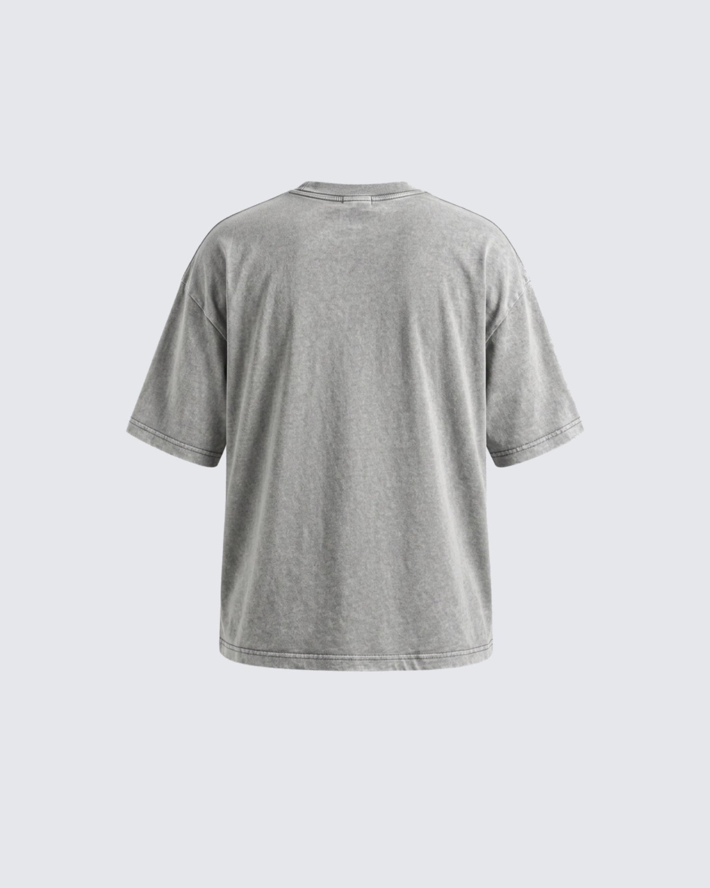 Vintage Washed Chain Cross Graphic Oversized T-Shirt