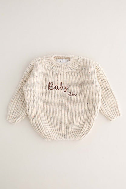 COZY Rainbow Speckle Chunky Sweater | Natural