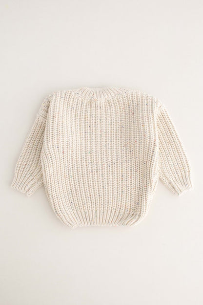 COZY Rainbow Speckle Chunky Sweater | Natural
