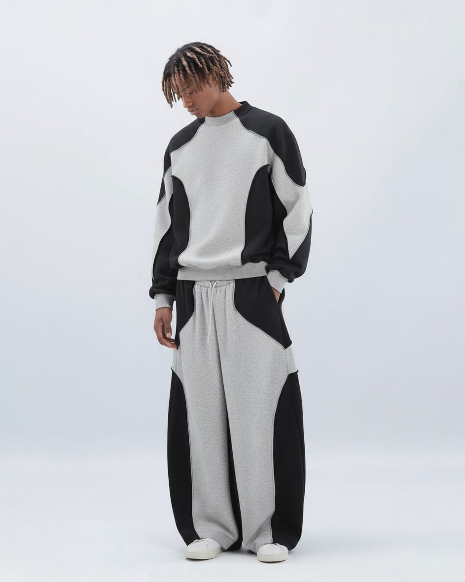 Colorblock Deconstructed Air Layer Sweatpants