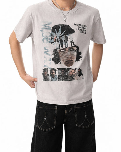 Wasteland Washed Dirty-Dyed T-Shirt New