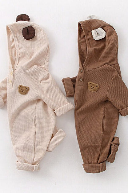 The Pointy Bear Knitted Hooded Playsuit