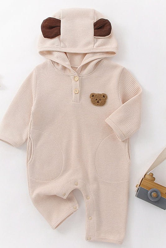 The Pointy Bear Knitted Hooded Playsuit