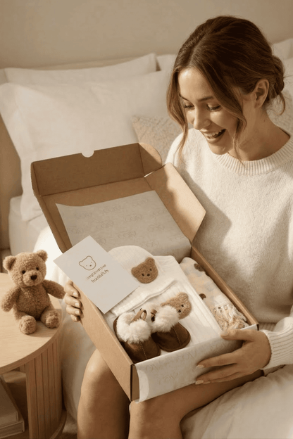 The Cozy Boucle Baby Bear Personalised Gift Box