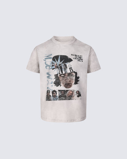 Wasteland Washed Dirty-Dyed T-Shirt New