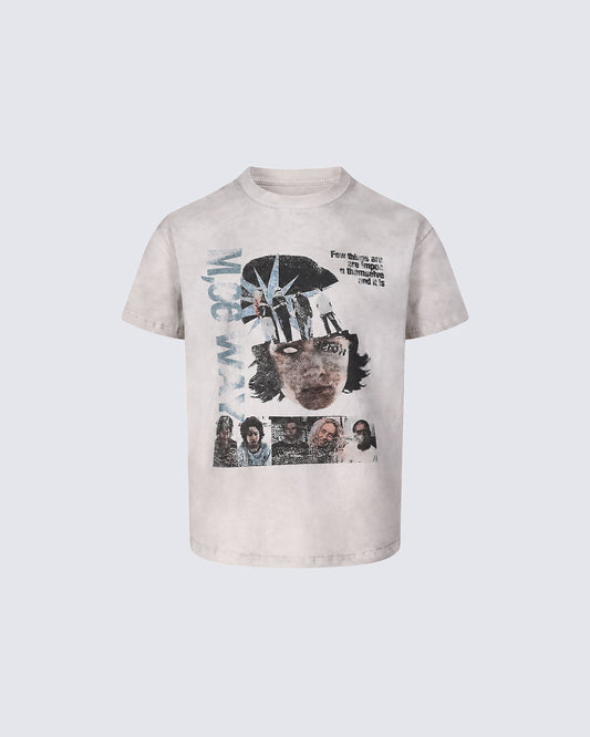 Wasteland Washed Dirty-Dyed T-Shirt New