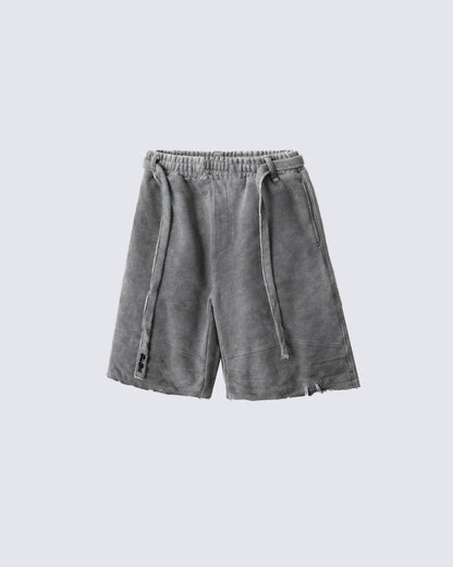 Retro Washed Nnique Drawstring Athletic Shorts