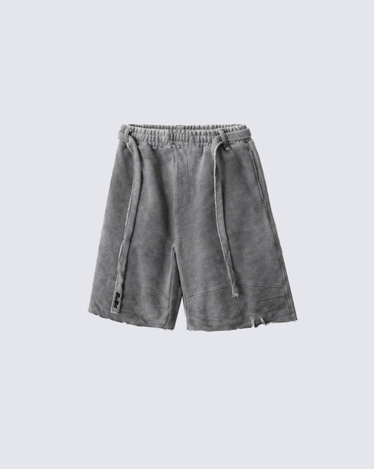 Retro Washed Nnique Drawstring Athletic Shorts
