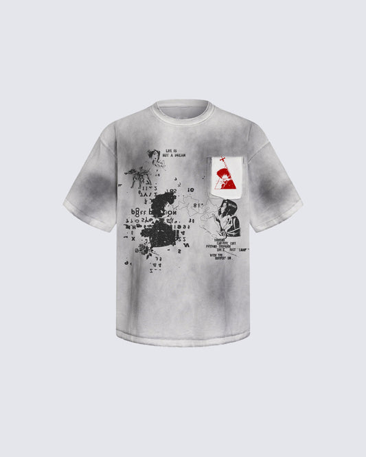 Washed Graphic Pocket T-Shirt
