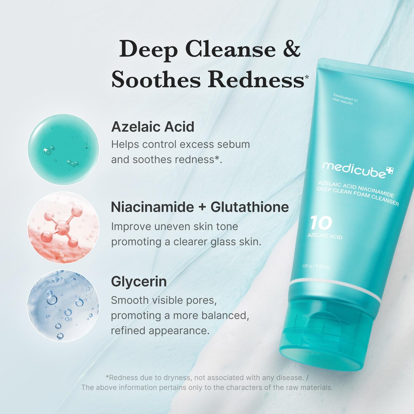 Medicube Azelaic Acid Whip Cleanser – Soothing Foaming Cleanser for Troubled Skin | Niacinamide & Glycerin | Korean Skincare 4.23 oz