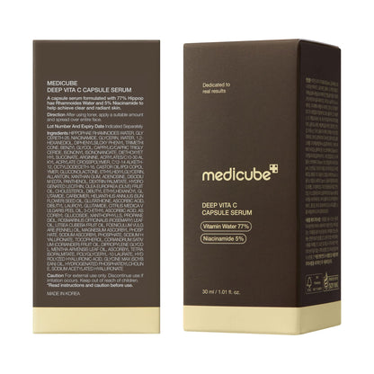 Medicube Deep Vitamin C Capsule Serum | Hydrating Vitamin C Serum for Dull & Uneven Skin | Liposome Capsule Technology | Korean Skincare 1.01 fl oz
