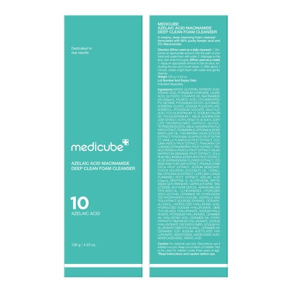 Medicube Azelaic Acid Whip Cleanser – Soothing Foaming Cleanser for Troubled Skin | Niacinamide & Glycerin | Korean Skincare 4.23 oz
