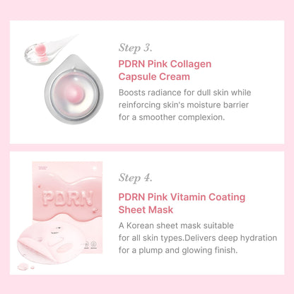 Medicube Salmon DNA PDRN Trial Kit – Glass Glow Mini Skincare Set with Toner, Serum & Sheet Mask
