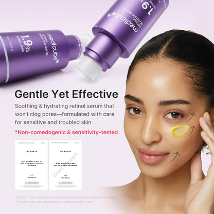 Medicube Retinol Boosting Serum – Intensive Firming, Hydration & Plumping with Retinol, Peptides & Vitamins | Pore Refining & Smooth Radiant Skin | Korean Skincare, 1.01 fl oz