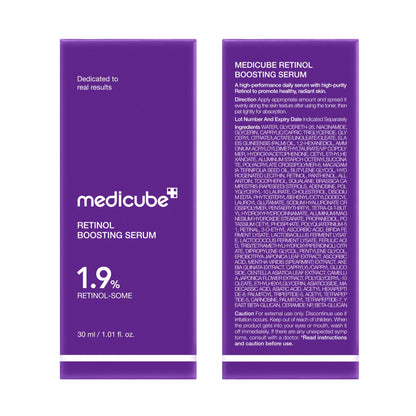 Medicube Retinol Boosting Serum – Intensive Firming, Hydration & Plumping with Retinol, Peptides & Vitamins | Pore Refining & Smooth Radiant Skin | Korean Skincare, 1.01 fl oz