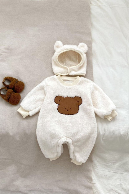 The Love Fur Bear Knitted Hooded Pramsuit